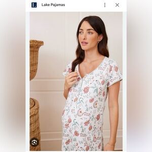 Lake Maternity nightgown - M- garden vines